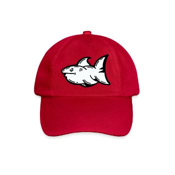 Cartoonish shark for marine conservation - Baseball Cap - classic red - Front