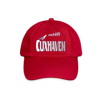 Cuxhaven Möwe & Moin Design - Baseballkappe - klassisch Rot - Vorne
