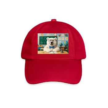Cute Bear Scientist with Glasses - Baseball Cap - classic red - Front