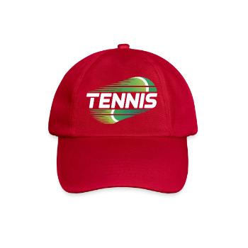 Tennis Logo - Cooles Sport-Logo - Baseballkappe - klassisch Rot - Vorne