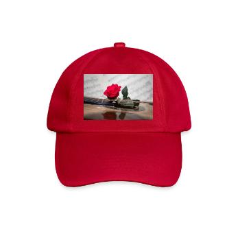Red Rose on Guitar - Baseball Cap - classic red - Front