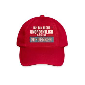 I'm not messy – that's 3D thinking - Baseball Cap - classic red - Front