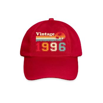 1996 Vintage Retro Geburtstagsgeschenk - Baseballkappe - klassisch Rot - Vorne