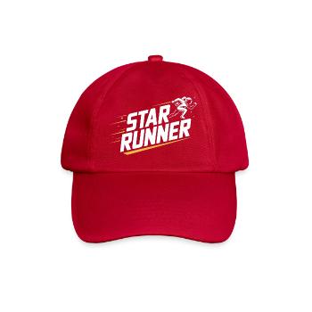 Star Runner – Cooles Lauflogo - Baseballkappe - klassisch Rot - Vorne