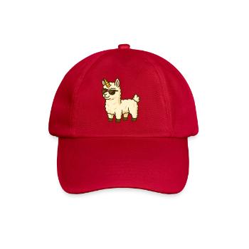 Alpaga cool avec corne de licorne - Casquette classique - rouge classique - Devant