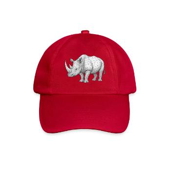 Rhino Wireframe Pattern - Baseball Cap - classic red - Front
