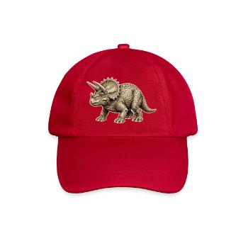 Triceratops Illustration im Vintage-Stil - Baseballkappe - klassisch Rot - Vorne