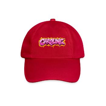GRAFFITI-NAME CAROLINE FÜR PERFEKTES GESCHENK DRUCKABL - Baseballkappe - klassisch Rot - Vorne
