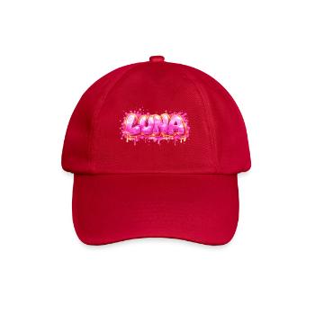 LUNA GRAFFITI NAME FOR PERFECT GIFT PRINTABLE - Baseball Cap - classic red - Front