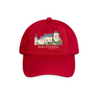 Burg Stolberg Illustration Handzeichnung - Baseballkappe - klassisch Rot - Vorne