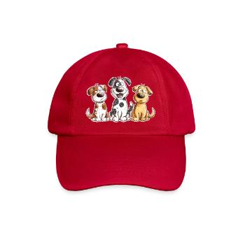 Drolliges Hunde Team Cartoon Hundefan Geschenk - Baseballkappe - klassisch Rot - Vorne