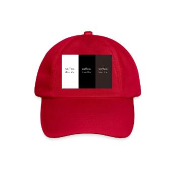 coffee. then life. – Minimalist contrast - Baseball Cap - classic red - Front