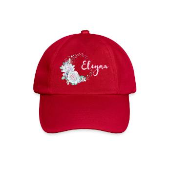 Eleyna Blütenkranz Schriftzug - Baseballkappe - klassisch Rot - Vorne