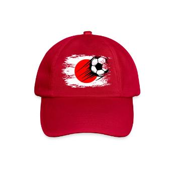 Japan Flagge Fußball used - Baseballkappe - klassisch Rot - Vorne