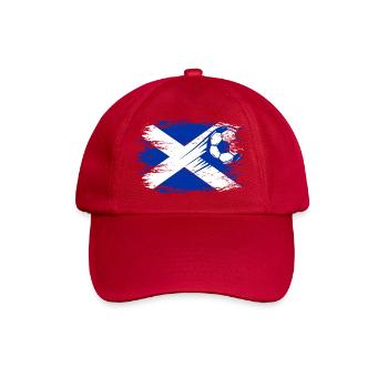 Schottland Flagge Fußball used blau - Baseballkappe - klassisch Rot - Vorne