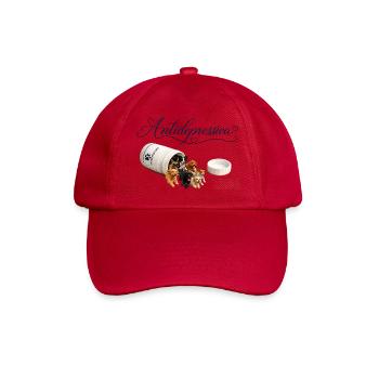 Antidepressive Hundeliebe - Baseballkappe - klassisch Rot - Vorne