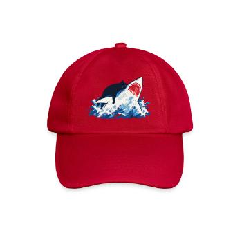 Chat Requin Humour océan  - Casquette classique - rouge classique - Devant