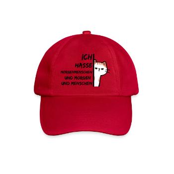 ICH HASSE MORGENMENSCHEN UND MORGEN UND MENSCHEN - Baseballkappe - klassisch Rot - Vorne