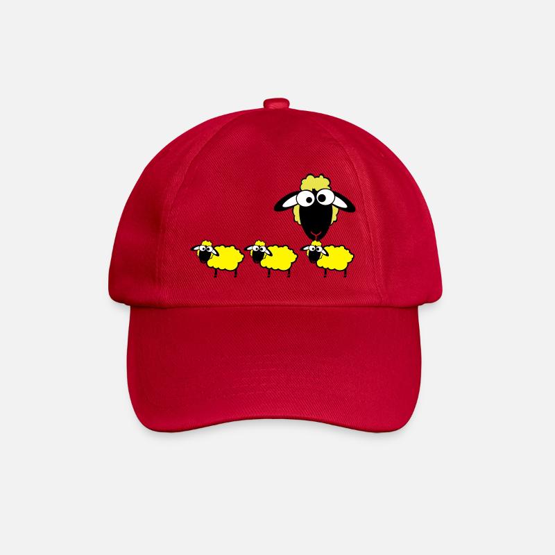 sheep color - Baseball Cap - classic red