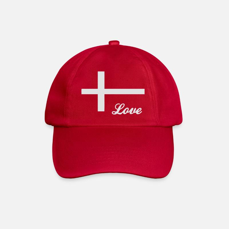 Love Denmark Danmark Daenemark - Baseballkappe - klassisch Rot