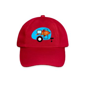Caravan Goldfish Camping Caravan Vintage Fish - Baseball Cap - classic red - Front