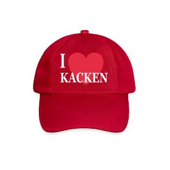 I love kacken Satire Humor Lustig Sprüche - Baseballkappe - klassisch Rot - Vorne