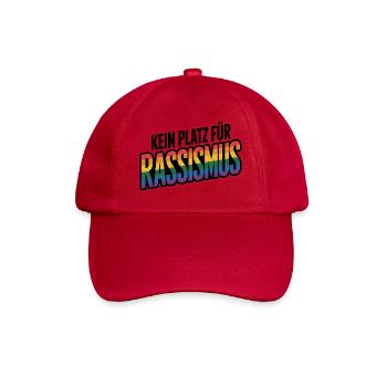 Kein Platz für Rassismus - Cool Pride Logo - Baseballkappe - klassisch Rot - Vorne