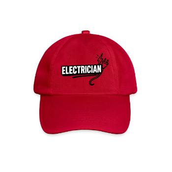 Electrician Motif Cable Flash - Baseball Cap - classic red - Front