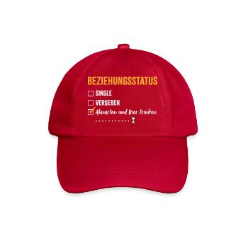Beziehungsstatus Abwarten und Bier trinken - Baseballkappe - klassisch Rot - Vorne