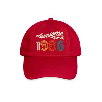 Awesome seit 1986 Retro Logo - Baseballkappe - klassisch Rot - Vorne