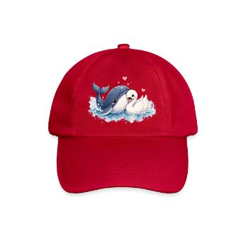 Wal & Schwan - Hope & Schwen in Love - Baseballkappe - klassisch Rot - Vorne
