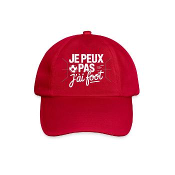 Je peux pas j'ai foot - Casquette classique - rouge classique - Devant