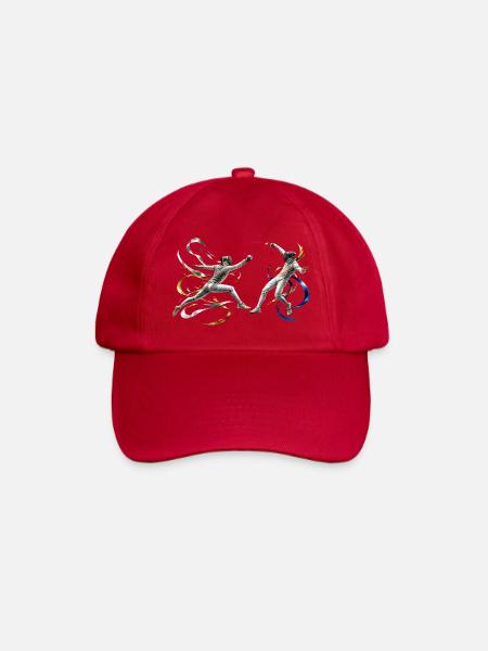 Duellfecht-Energie-Bänder - Baseballkappe - klassisch Rot