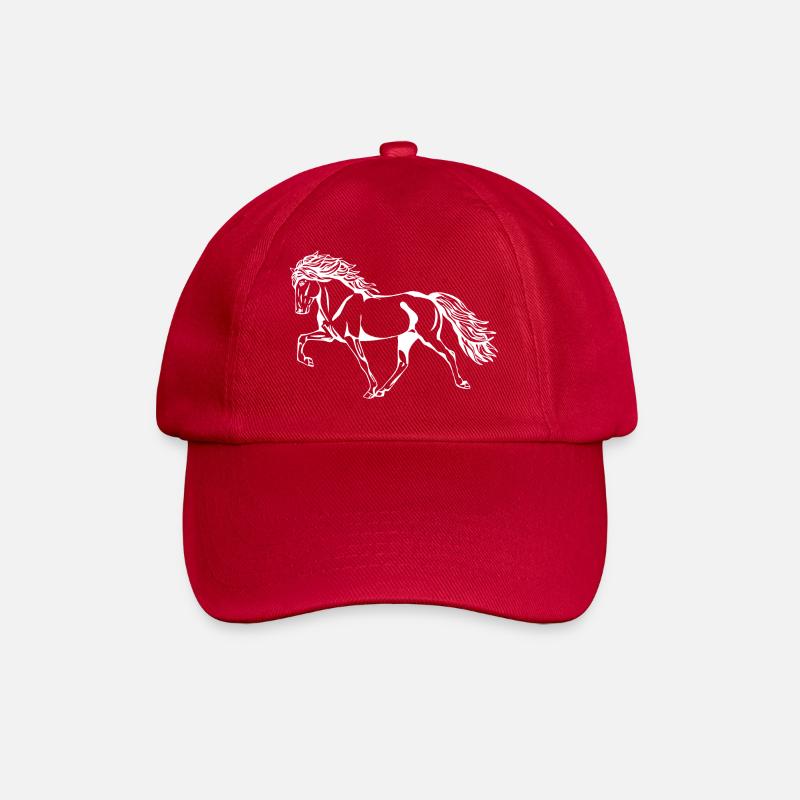 Weißer Tölter - Baseballkappe - klassisch Rot