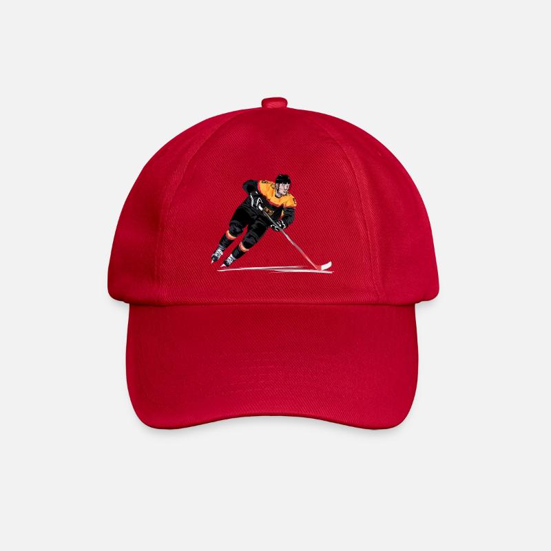 Eishockey - Baseballkappe - klassisch Rot
