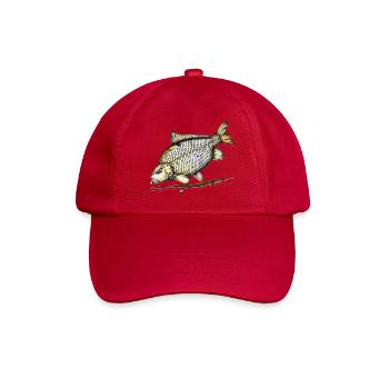 Gemeinsames Design von Karpfenangel-Rig-Anglern - Baseballkappe - klassisch Rot - Vorne
