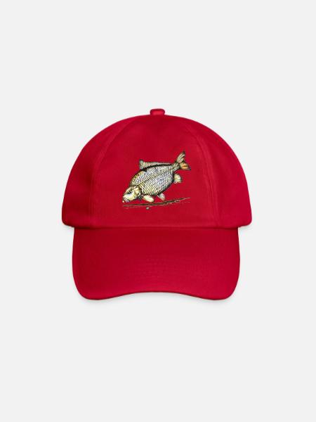 Gemeinsames Design von Karpfenangel-Rig-Anglern - Baseballkappe - klassisch Rot