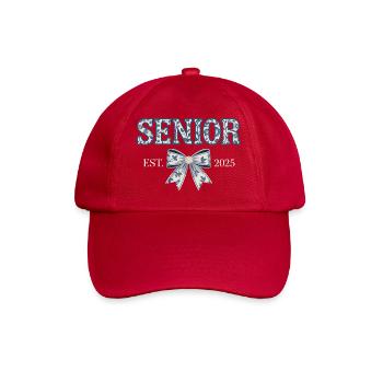 Senior Est 2025 Floral Bow Graduating Class - Baseball Cap - classic red - Front