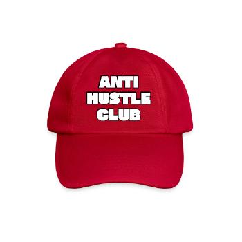 Anti-Hustle-Club - Baseballkappe - klassisch Rot - Vorne