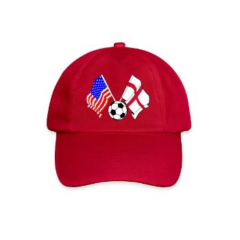 Fußball England gegen USA - Baseballkappe - klassisch Rot - Vorne