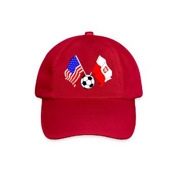 Football Pologne vs États-Unis - Casquette classique - rouge classique - Devant
