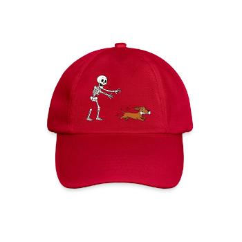 Halloween, teckel, squelette - Casquette classique - rouge classique - Devant