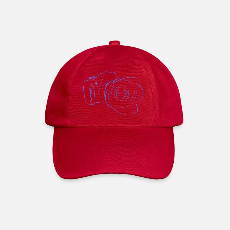 camera - Baseball Cap - classic red