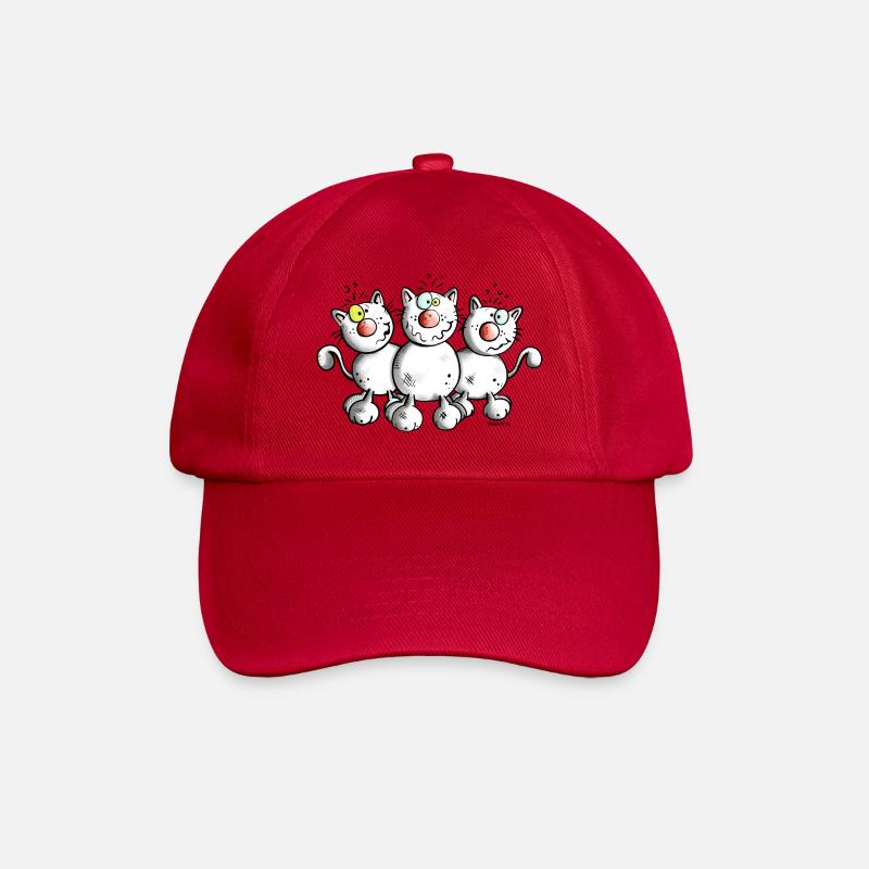Funny Cats - Baseball Cap - classic red
