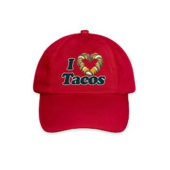 Ich liebe Tacos Herz - Baseballkappe - klassisch Rot - Vorne