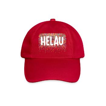 Helau Konfetti Jubel - Baseballkappe - klassisch Rot - Vorne