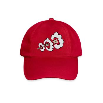 Loud Fart Explosion Funny Toilet Humor Comic Cloud - Baseball Cap - classic red - Front