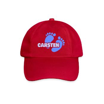 Geschenk für Carsten - Baseballkappe - klassisch Rot - Vorne