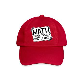 Math The Only Subject That Counts Nerd Mathe Logo - Baseballkappe - klassisch Rot - Vorne