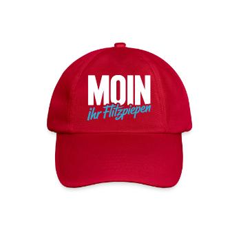 Moin Ihr Flitzpiepen Norddeutsch Hamburg Büro Moin - Baseballkappe - klassisch Rot - Vorne